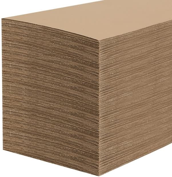 100 Pack 12 x 9 Inch Corrugated Cardboard Sheets