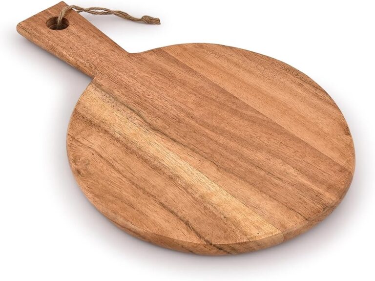 Round Acacia Wood Cutting Board 13x9