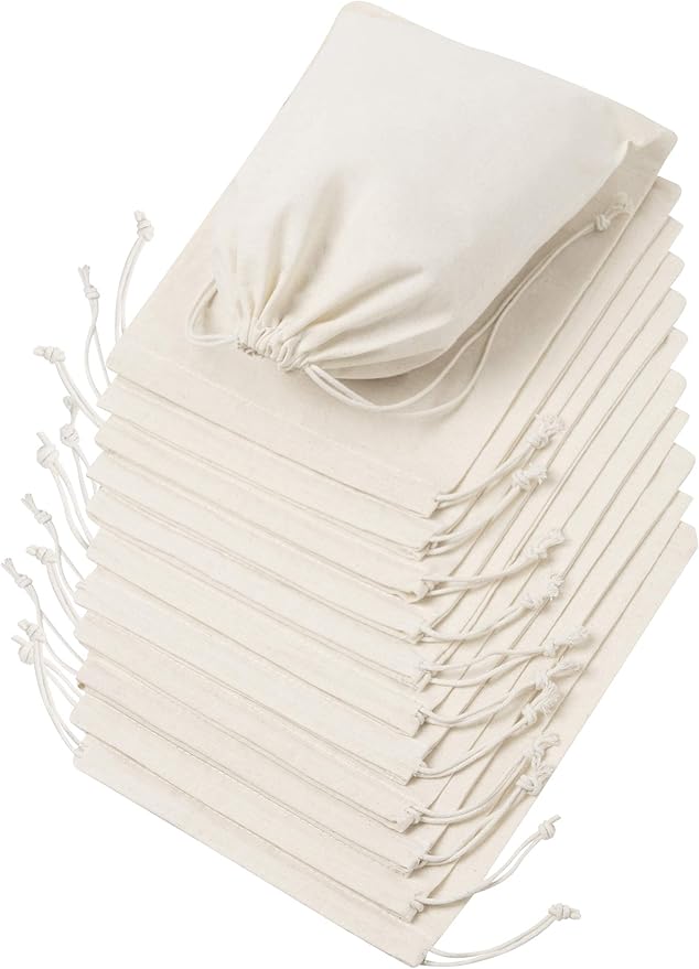 Cotton Muslin Drawstring Bags
